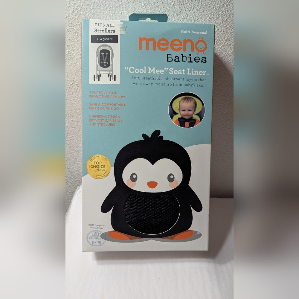 Stroller Liner Meeno Babies Cool Mee 1-4 Years Jet Black New